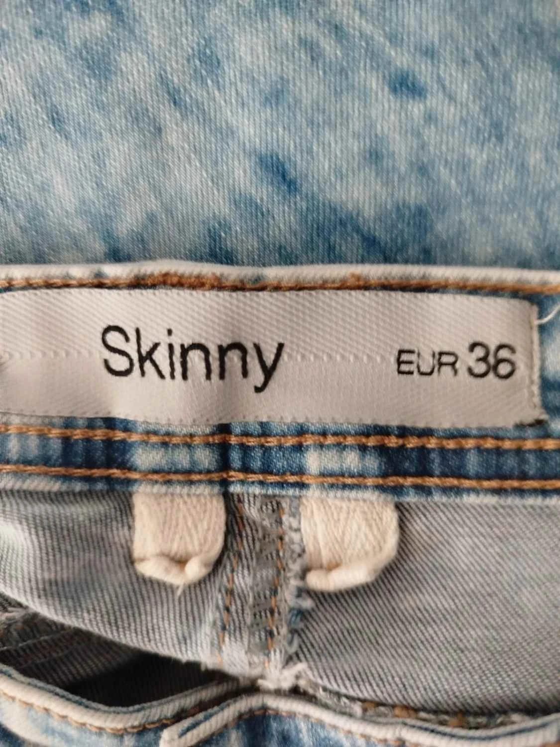 🌆Light blue skinny destroy effect jeans Women Size S / 36 – photo 3